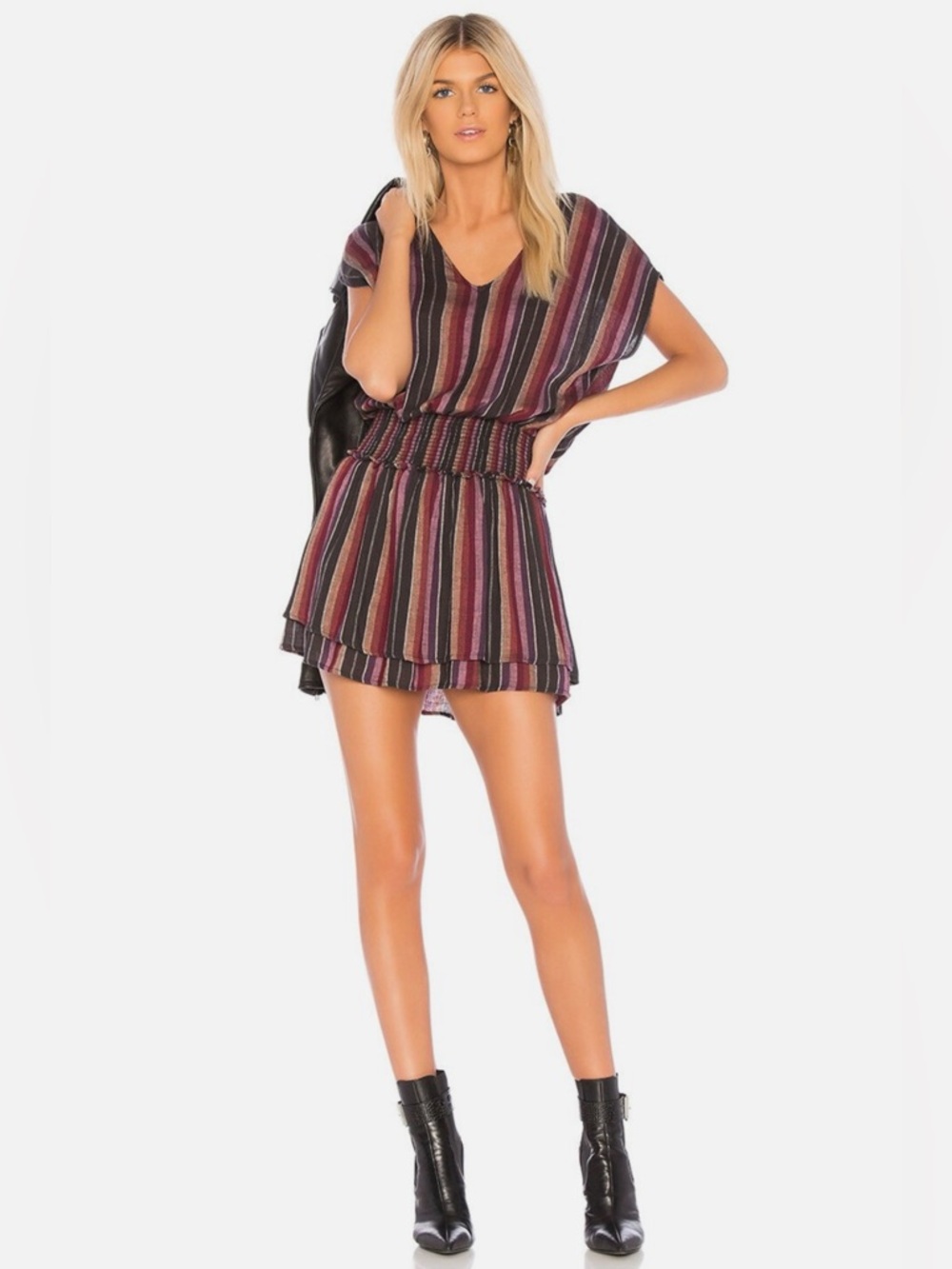 Rails — NWOT Lucca Brava Stripe Lightweight Rayon-Linen Dress — Size L